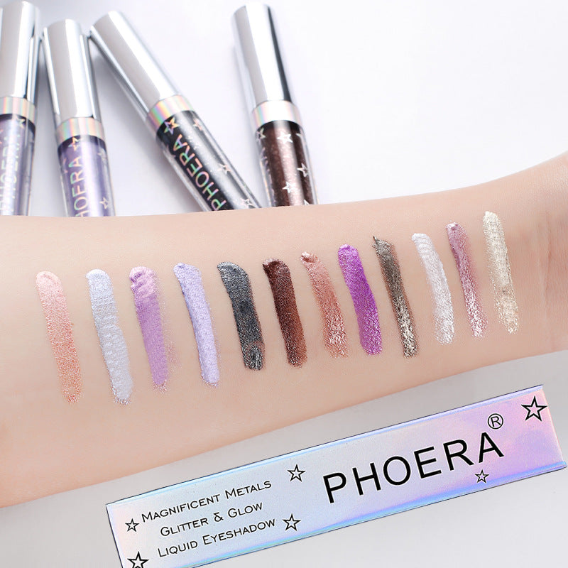 PHOERA Magnificent Metals Glitter and Glow Liquid Eyeshadow 12 Colors