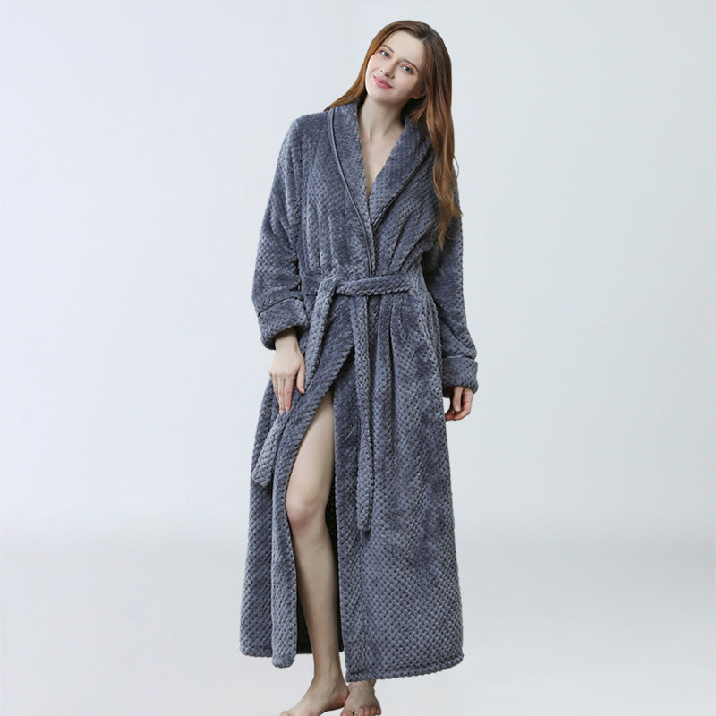 Dressing Gown Women Winter Warm Bathrobe Pajamas