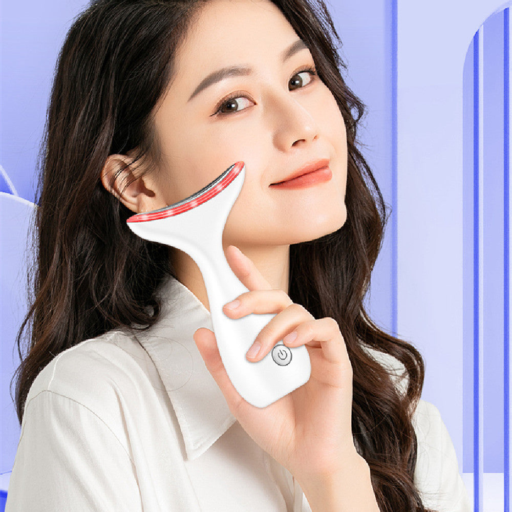 Face And Neck Care Color Light Wrinkle Neck Beauty Instrument Sonic Vibration Beauty Instrument