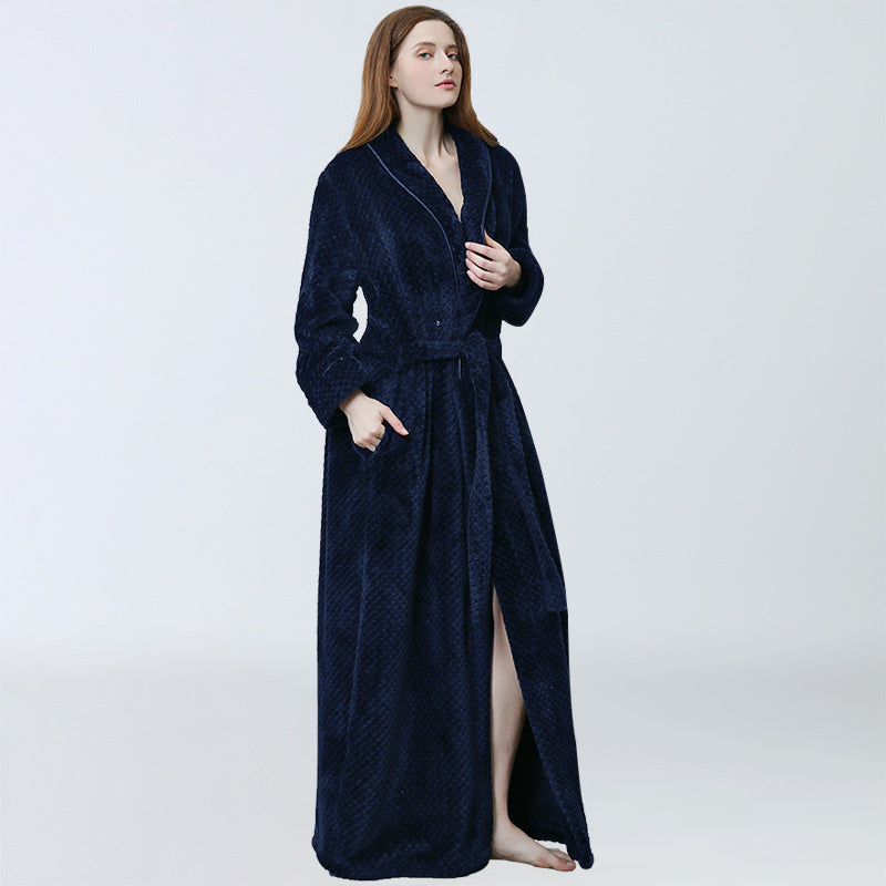 Dressing Gown Women Winter Warm Bathrobe Pajamas