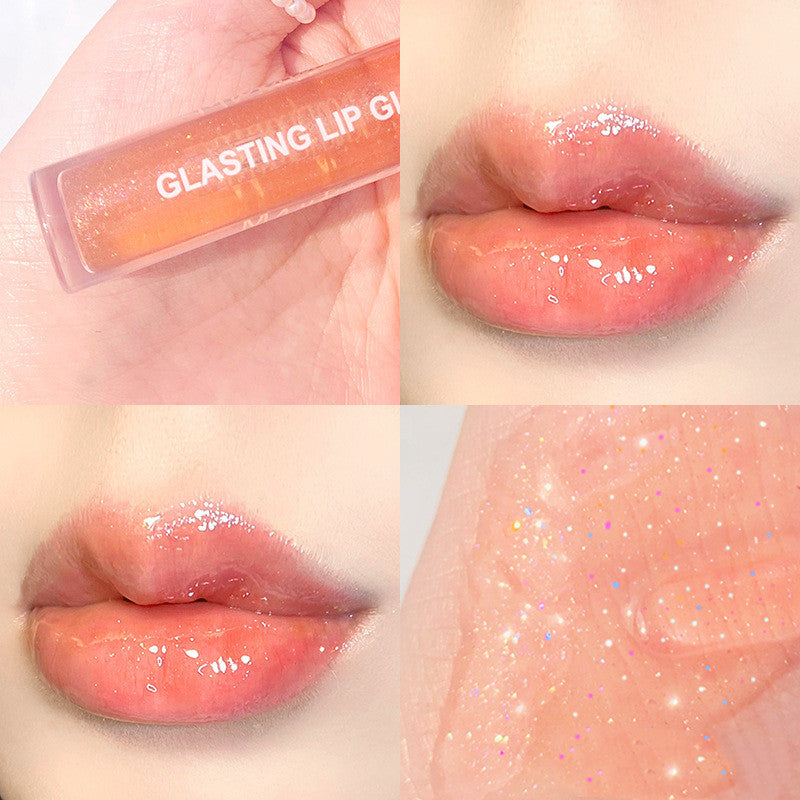 Water-light Beautiful Lip Gloss Lip Glaze With Flashing Toot Lip Lip Gloss For Men And Women Students Beginners Plump Jelly Color