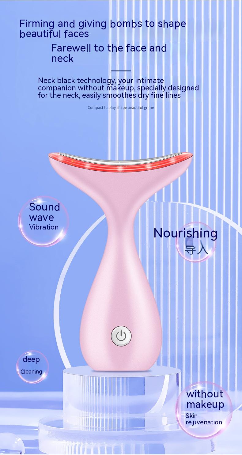 Face And Neck Care Color Light Wrinkle Neck Beauty Instrument Sonic Vibration Beauty Instrument