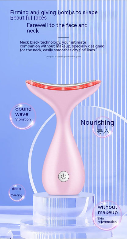 Face And Neck Care Color Light Wrinkle Neck Beauty Instrument Sonic Vibration Beauty Instrument